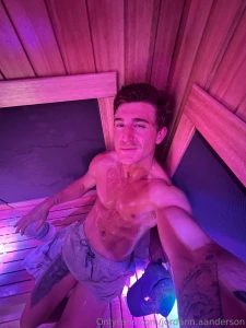 Daddy is hot sweaty and his abs are glowing