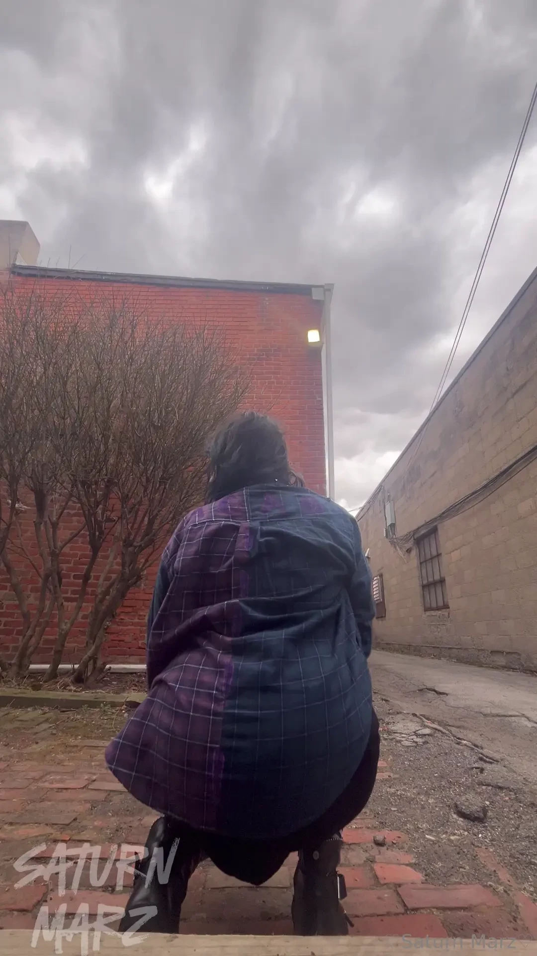 It was a little chilly out but my need to strip outside overcame me 