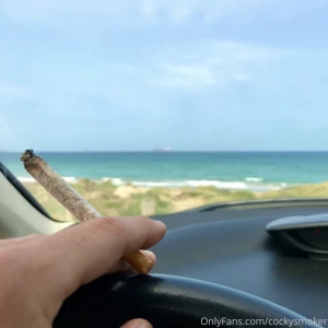 Buena paja en el coche disfrutando las vistas part 1