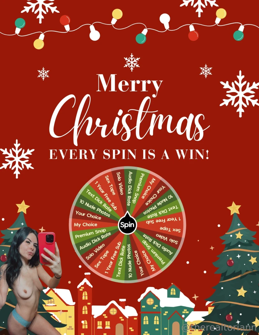 Every spin is a win - merry christmas special 10 - 1 spin 35 - 3 spins 