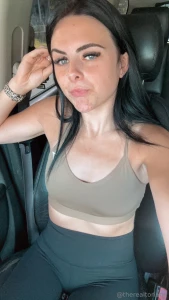 Hot days call for driving in a sports bra because my ac is broke lol