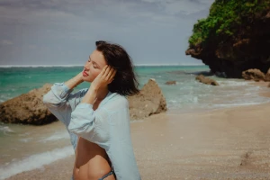 Enjoying the ocean breeze