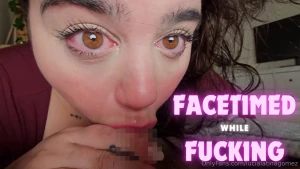 Wife facetimes you while she is being fucked in this video blowjob part 1