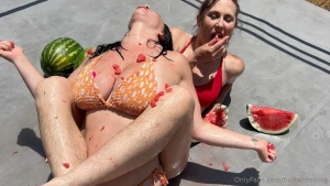 There s nothing like a little snack while i m working melon squeezing