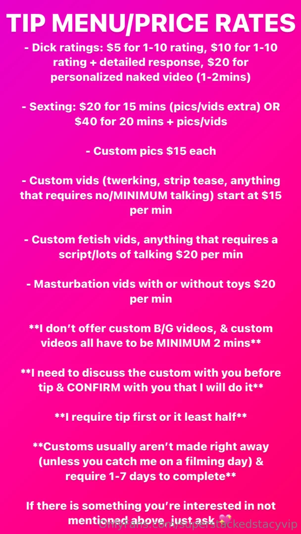 Updated tip menu part 17 