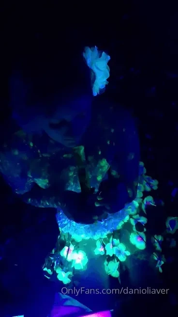 Playing with glow paint today 