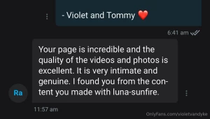 A couple recent reviews of my premium page violetandtommyvip there s a