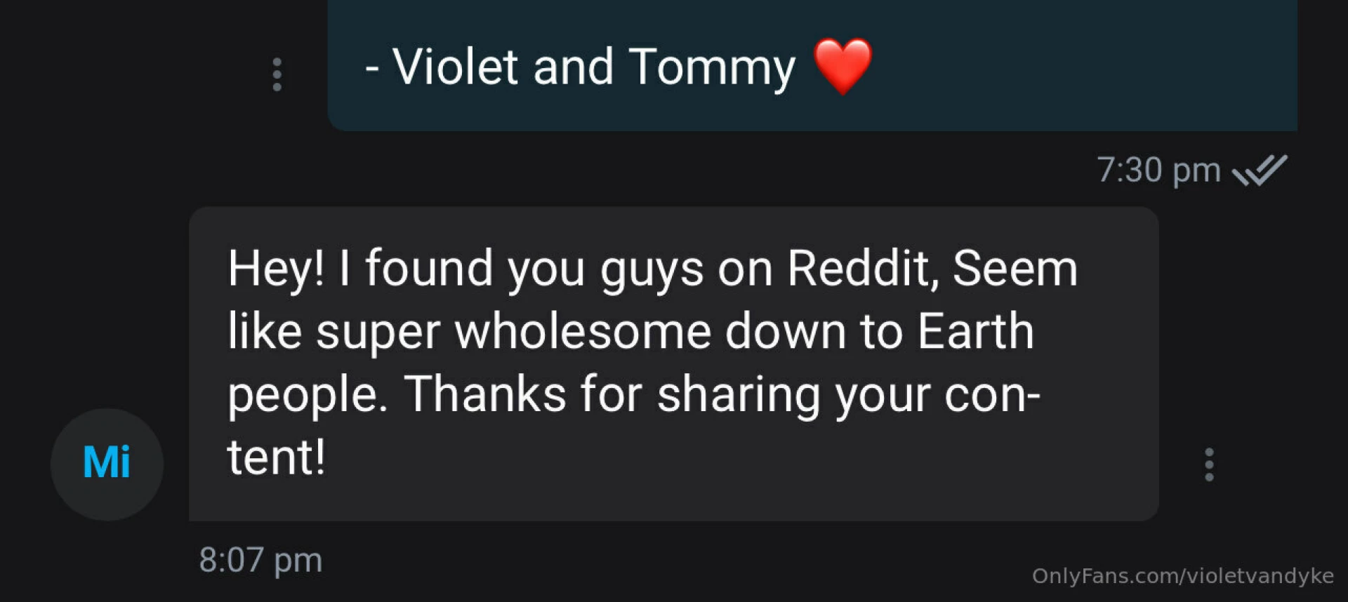A couple recent reviews of my premium page violetandtommyvip there s a part 1 