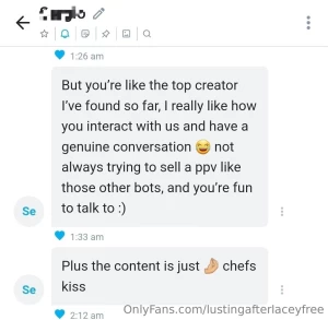 My vip page is 50 off i personally reply to all my messages on of and part 1