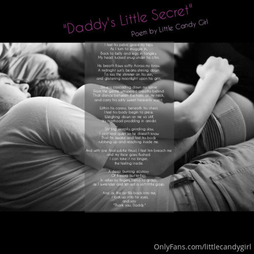Erotic poetry daddy s little secret poem by little candy girl i feel 