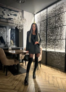 Confidence is the main accessory of a girl elegance and business style