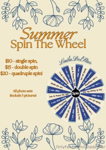 Summer spin the wheel is back i did this last year and it was super