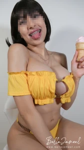 Wanna taste my ice cream or my tongue first