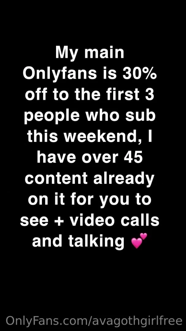 My onlyfans is avagothgirl 