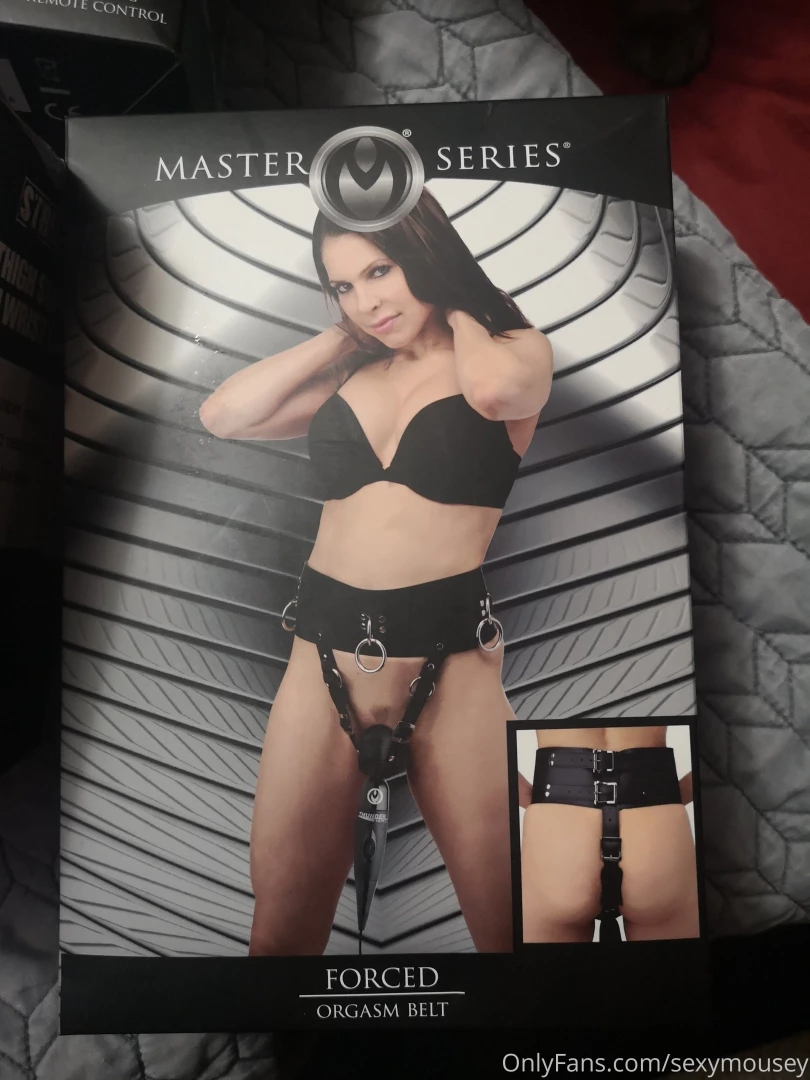 Gagged restrained and made to wear an orgasm harness it feels so good 