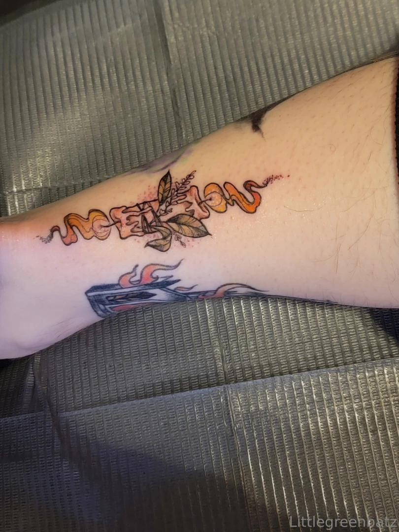 Got my nipples tattooed today and a litt burnt out candle nsfw 
