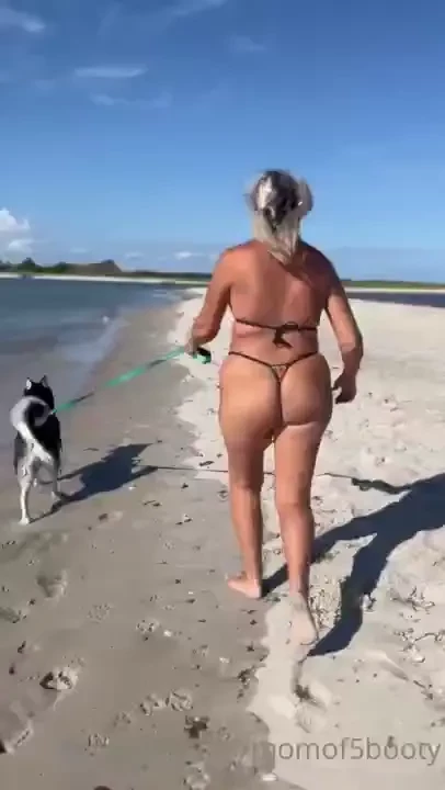 When you have the dogs on the beach you have to take a jog with them 