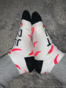 Hairy fuzzy socks these are my bfs socks but i like to wear em