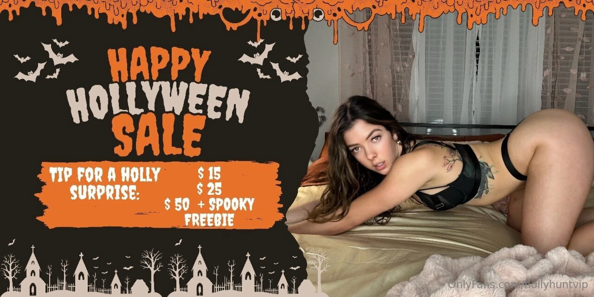 It s me holly for hollyween again beware of tricks but aim for treats 