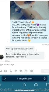 Love messages like these from my subs wondering if you sub to my vip