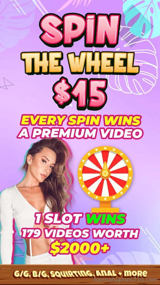 hannahjamesfree - Spin the wheel tip 15 to spin win a premium video on every single spin 