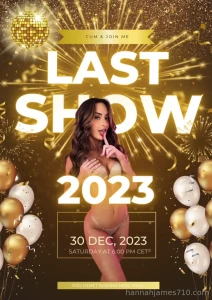 hannahjamesfree - Cum and join me on my last show for 2023 on saturday at 6pm cet 