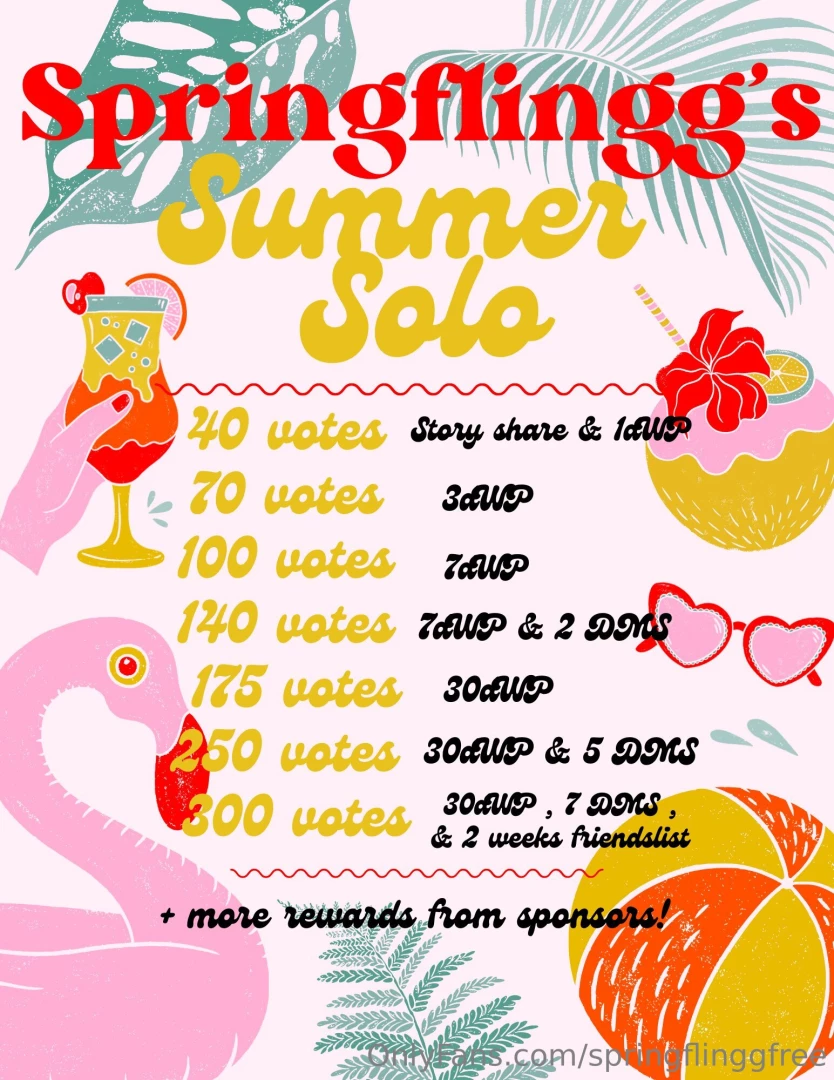 Springflingg s summer solo 3 day rounds start immediately after entry 