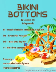 Bikini bottoms competition hosted by springflinggfree 16 creators 1v1 part 1