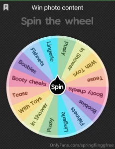 Freaky friday winner every time spin for photo bundles 7 spin 15 3