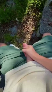 Jerked off outside for the first time let me know about your outdoor