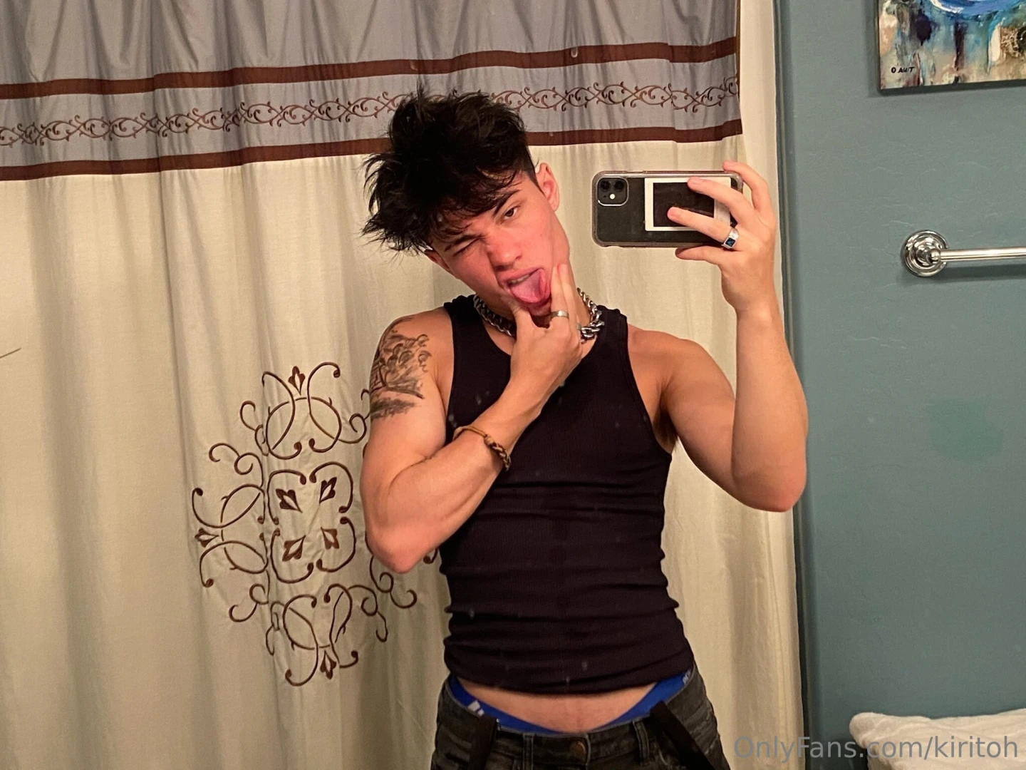 Pull it down and let it flop out 