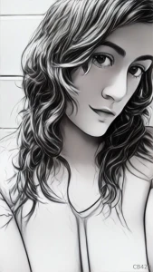 She is walking talking living art