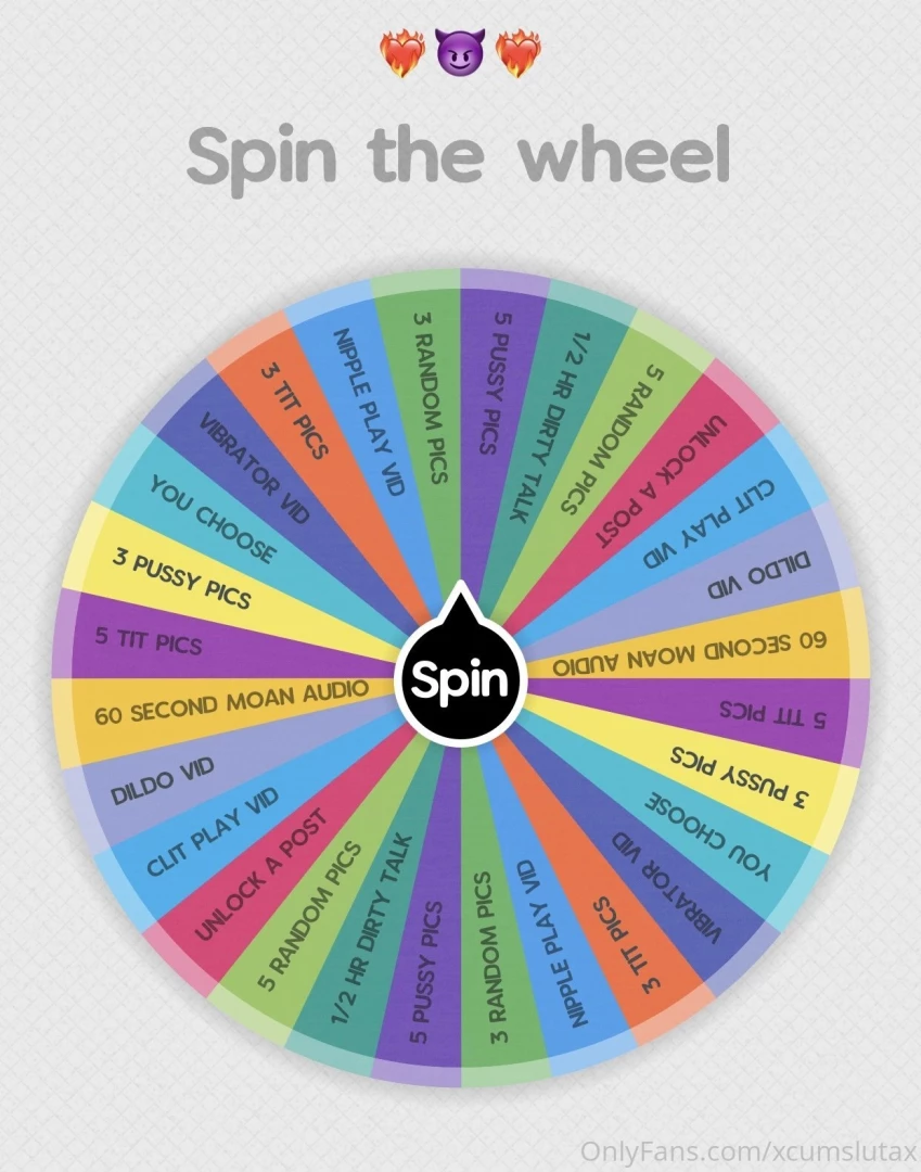New wheel with some new prizes 1 spin 6 2 spins 10 tip this post for 