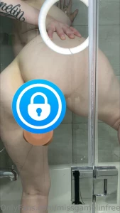 Riding my big dildo and suck it after playing with my little pussy at part 5