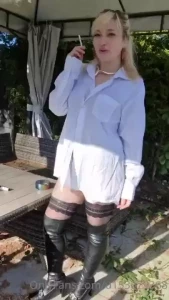 First cigarette in the sun