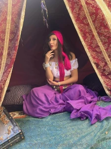 I had fun at the ren faire yesterday i cosplayed as esmeralda thank