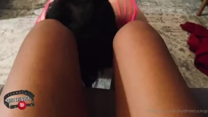 Dressing my boyfriend up in this pink bodysuit and then kicking him in