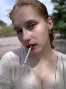 A walk with a cigarette and a fuck after a photo shoot in the bushes part 9