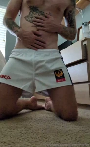 jeremywolfex - Kinda hard to contain a boner when you re free balling in footy shorts 