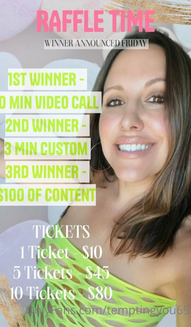 Babe have you bought your raffle ticket yet still time for fridays 