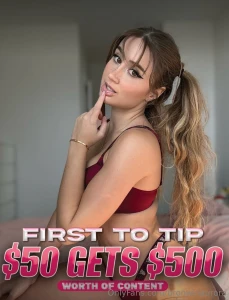 First fan to tip 50 gets 500 worth of content part 3