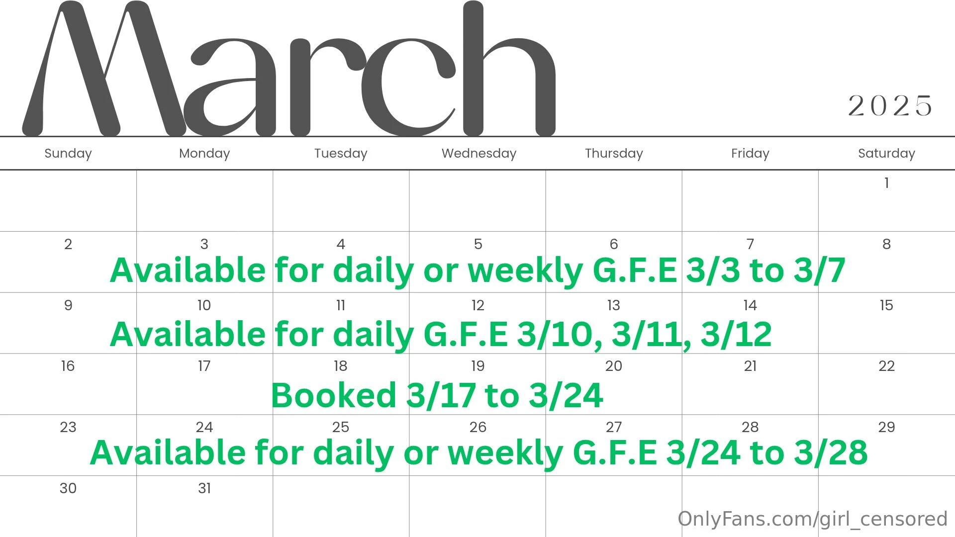 March g f e availability i think we should have a q amp a on the 