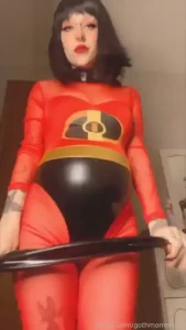 Pregnant goth milf mrs incredibles bundle preggo goth milf strips