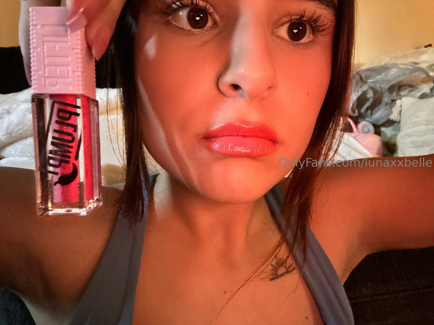 I hope you fall asleep thinking about your cum all over this face 