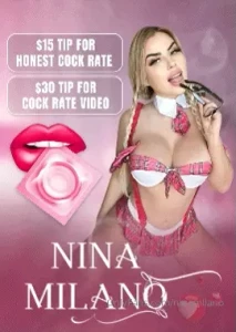 ninamilano - Would you get your cock out for me and let me rate it part 1 