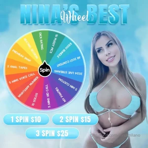 ninamilano - My best wheel yet win my worn panties win a video call win a custom 