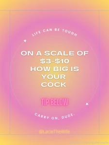 I m dying to find out which of my fans has the biggest wallet let s