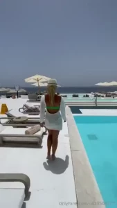 An empty morning beach and a beautiful me