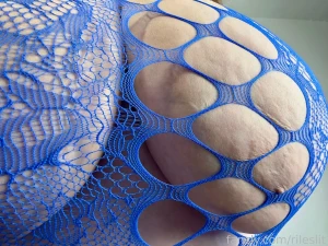 Blue lace -- lace macromastia boobs fishnet byrsting out bigtits part 12