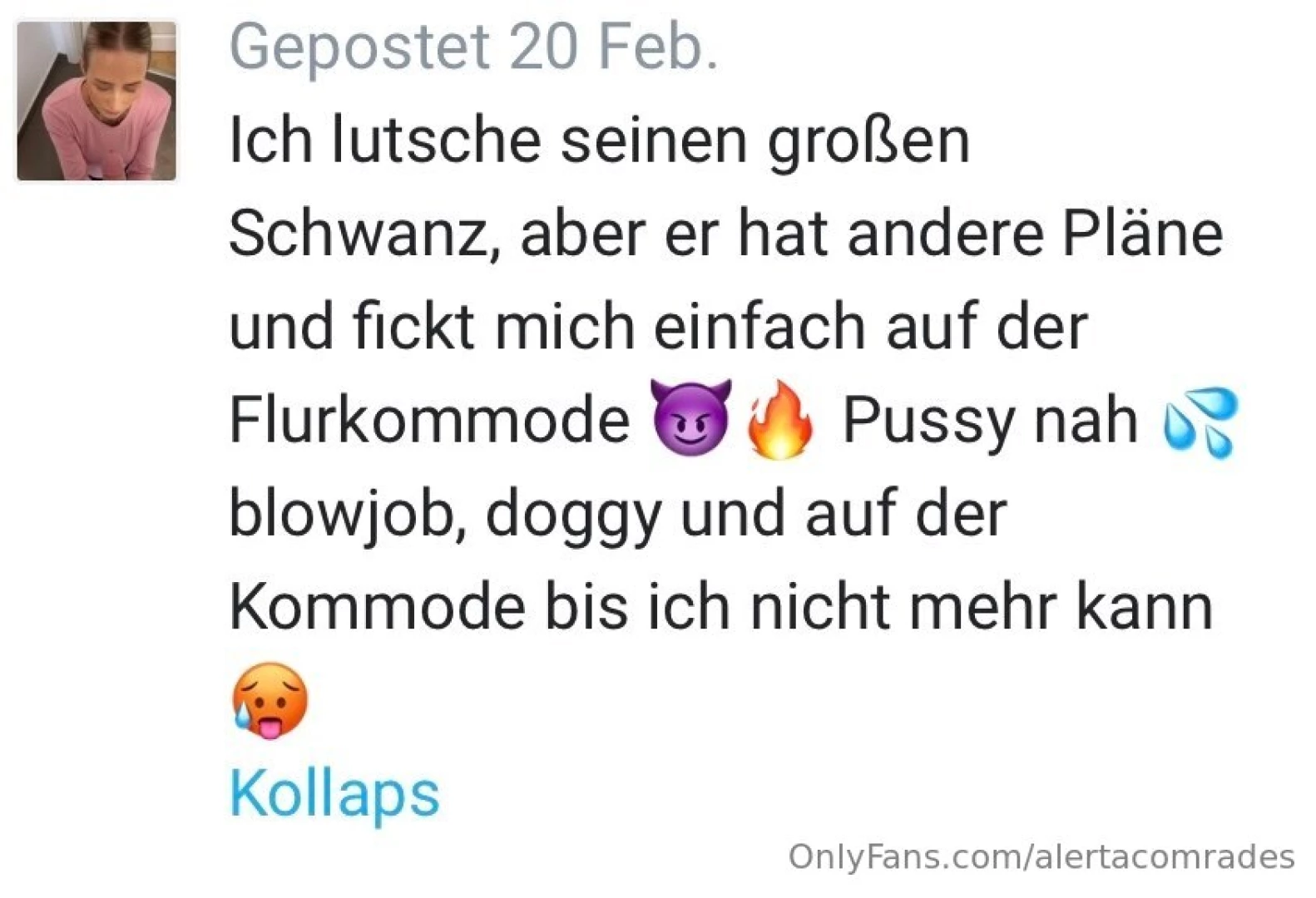 Hier nochmal eine bersicht der sextapes inkl bild und dem alten titel part 4 